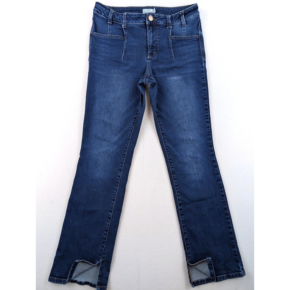 m. jeans Everflex Womens Size 10 Reg Blue Denim Split Hem Bootcut Jeans